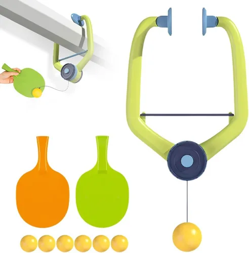 Juego de Ping Pong para Puerta Sobre la Puerta, Juego de Entrenamiento de Tenis de Mesa Ajustable y Colgante Portátil, Juego de Puerta de Ping Pong