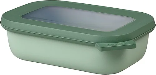 Miniatura 17 de Mepal Cirqula - Recipiente circular rectangular para almacenar y servir alimentos con tapas transparentes, perfecto para preparación de alimentos