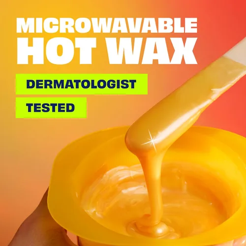 Miniatura 4 de Nair Lux Wax, kit de cera caliente para microondas para mujeres, depilación sin tiras para piernas, axilas, bikini en casa, comprobadamente eficaz