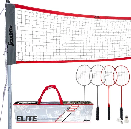 Miniatura 8 de Franklin Sports Juegos de Red de Bádminton - Patio Trasero al Aire Libre + Playa Red de Bádminton + Juego de Equipo - (4) Raquetas + (2) Volantes +