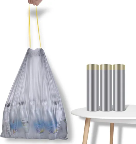 Miniatura 7 de Bolsas de basura, cordón, 45 bolsas de basura de 8 galones, bolsas de basura, forros de basura para baño, dormitorio, oficina, papelera