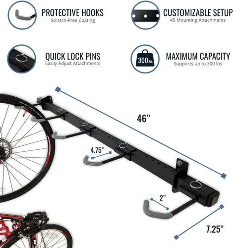 Miniatura 3 de StoreYourBoard Estante de Almacenamiento para Bicicletas – Estante para Bicicletas de Garaje de Servicio Pesado para 5 Bicicletas, Estante Vertical