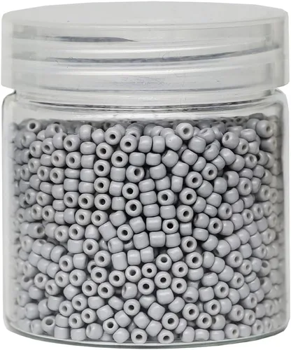 Miniatura 14 de Cuentas de semillas sueltas de color negro opaco, alrededor de 4000 piezas en caja 8/0 de vidrio para hacer joyas, agujero de 0.028 in (negro)