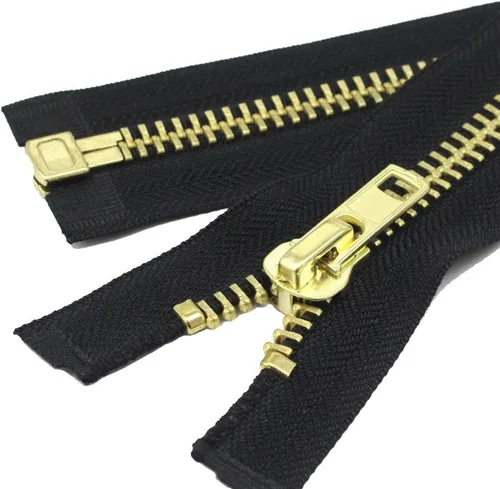YaHoGa #10 - Cremallera separadora de chaqueta de 8 pulgadas de latón, cremallera de metal, cremalleras de metal resistentes para chaquetas, abrigos