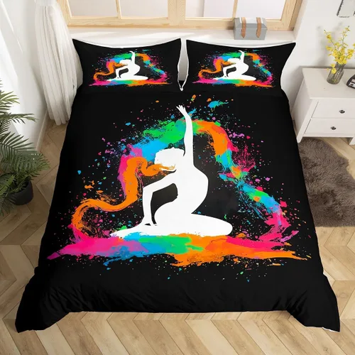 Miniatura 20 de Funda de edredón de caballo blanco y marrón, juego de ropa de cama 3D de animales de granja occidental para niñas y niños, funda de edredón