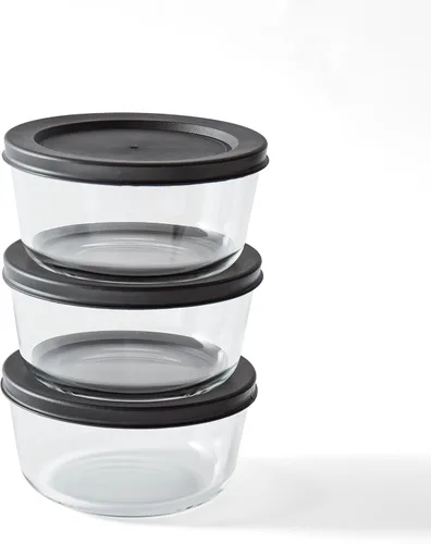 Miniatura 38 de Juego de 8 recipientes de vidrio para almacenamiento de alimentos (4 recipientes + 4 tapas sin BPA), 6.5 tazas, a prueba de fugas, aptos