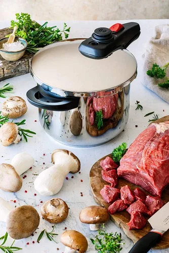 Miniatura 7 de BRA Allure - Olla a presión rápida de 6 litros de acero inoxidable, apta para todas las cocinas, incluyendo inducción [exclusiva de Amazon]
