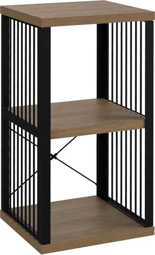 Miniatura 16 de ClosetMaid Estantería organizadora de almacenamiento de 2 cubos, estante de almacenamiento, marco de metal, estantes de madera, fácil montaje