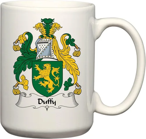 Miniatura 5 de Duffy Coat of Arms/Duffy Family Crest Taza de cerámica para café/cacao de 11 onzas por Carpe Diem Designs, fabricada en los Estados Unidos