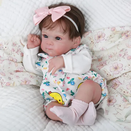 Miniatura 4 de WOOROY Muñecas realistas de bebé Reborn – Muñecas de bebé recién nacidas realistas de 18 pulgadas, muñeca de bebé de cuerpo suave de la vida real