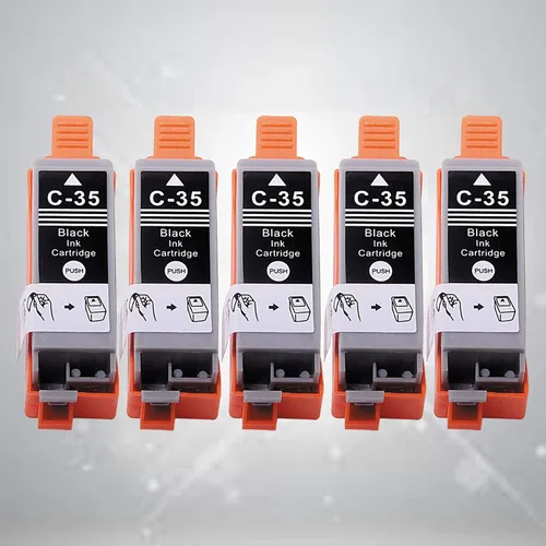 Miniatura 2 de Dell 4Benefit Compatible PGI-35 CLI-36 PGI 35 CLI 36 Cartucho de tinta PGI35 (5xNegro) Utilizado para PIXMA IP100B IP100 IP110 Impresora