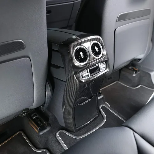 Miniatura 5 de YIWANG Marco de ventilación de aire cromado ABS para Mercedes Benz Clase G W463 G500 G550 G63 2019 2020 Accesorios (fibra de carbono)