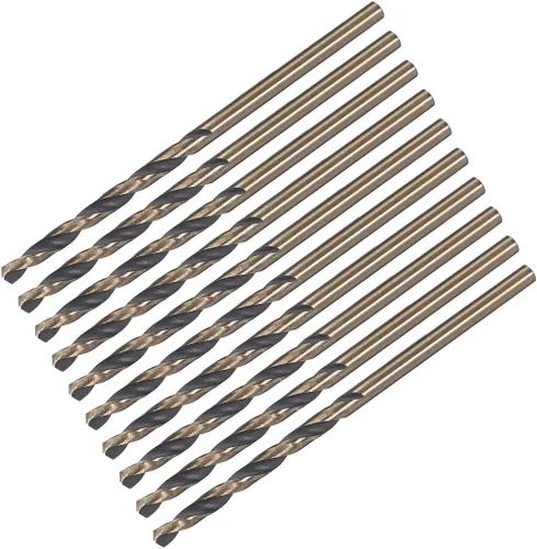 uxcell Brocas helicoidales de vástago recto, 0.098 in, acero de alta velocidad, 4341 con vástago de 0.098 in, 10 piezas para aleación de acero