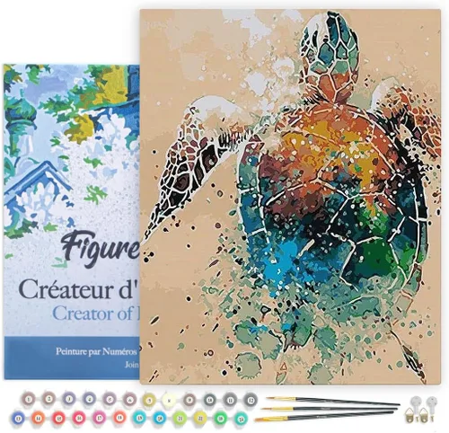 Miniatura 88 de Figured'Art - Juego de pintura por números, lienzo enrollado sin marco, para manualidades, para adultos, 16 x 20 pulgadas, jarrón de peonías