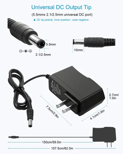 Miniatura 4 de ALITOVE Adaptador de fuente de alimentación de 5 V 2 A, cargador de 5 voltios, 10 W, CA, 100-240 V, 50-60 Hz, cable de alimentación de repuesto