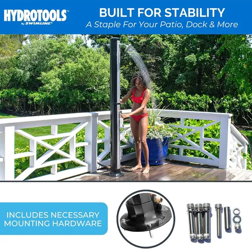 Miniatura 6 de SWIMLINE HYDROTOOLS - Ducha solar de lluvia Niagara de 7 pies para exteriores con tanque de 10 galones y lavado de pies