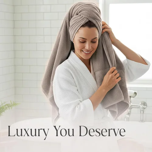 Miniatura 8 de Delilah Home Toallas de baño de algodón turco, suaves y absorbentes, 100% orgánicas, tejido grueso de 700 GSM, suaves para pieles sensibles, 6