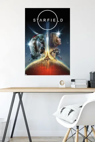 Miniatura 4 de Starfield - Póster de pared Key Art, 34 pulgadas de largo x 22.4 pulgadas de ancho, versión sin marco