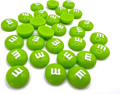 50 dijes M con parte trasera plana falsos de simulación de alimentos falsos dulces decorativos para SBN Craft Supplies Slime Charms Cabujón (verde)