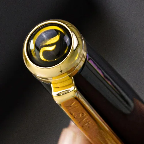 Miniatura 6 de FANSTIK Bolígrafo de lujo negro y dorado, juego de regalo elegante para mujeres, chapado en oro real de 24 quilates, juego de regalo profesional