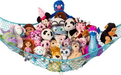 Miniatura 42 de Lilly's Love Hamaca para animales de peluche, organizador colgante de esquina, almacenamiento de juguetes, red de almacenamiento de animales