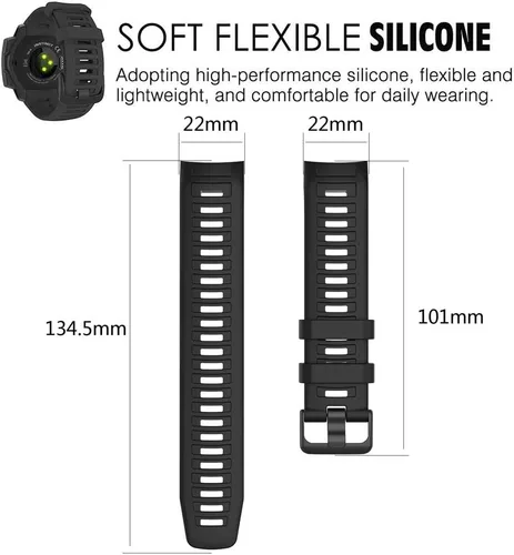 Miniatura 5 de Correa para Garmin Instinct 2, correa de repuesto de silicona suave para Garmin Instinct 2/Instinct 2 Solar/Instinct Tide/Instinct Tactical/Instinct