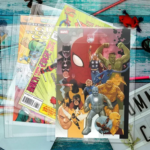 Miniatura 5 de Bolsas para cómics, fundas para encuadernación de cómics, paquete de 12 bolsas protectoras para cómics