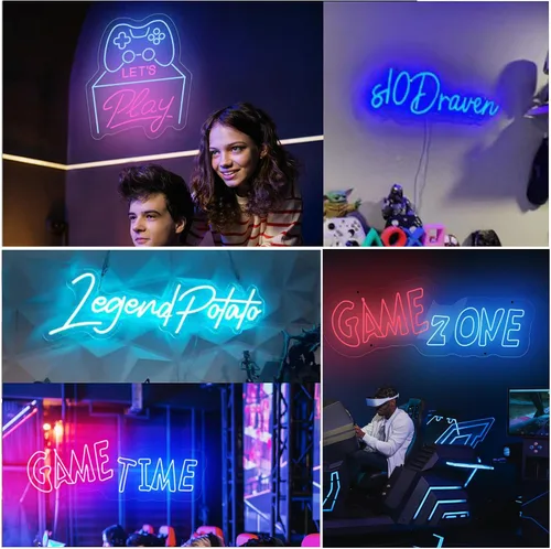 Miniatura 2 de Letreros de neón personalizados, letrero de neón LED personalizable para decoración de pared, letrero de nombre de neón personalizado para regalos