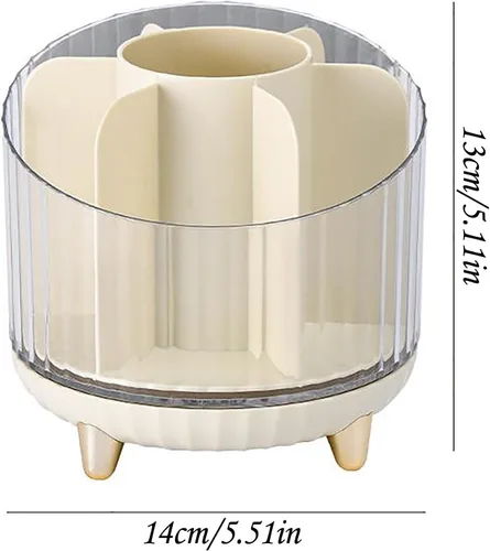 Miniatura 2 de Caja de maquillaje, caja de almacenamiento giratoria de 360°, caja organizadora de maquillaje, estuche de cosméticos, organizador de maquillaje
