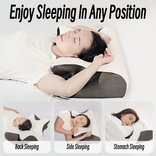 Miniatura 3 de Almohada cervical para aliviar el dolor de cuello, almohada ortopédica ergonómica de contorno para el dolor y apoyo del hombro, acogedora almohada