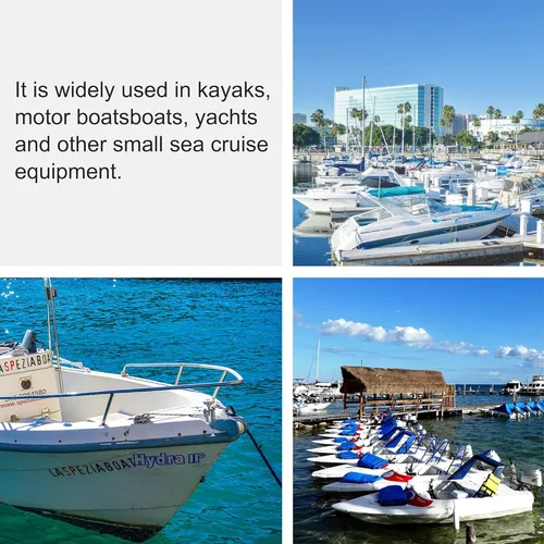 Miniatura 7 de Líneas elásticas para muelle – Accesorios para barcos – Cuerda de amarre de 4 pies para PWC, moto acuática, pontón, kayak, canoa, lancha motora, Azul
