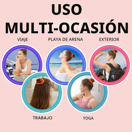 Miniatura 7 de ADRIONE Coleteros de terciopelo - Paquete de 60 para mujeres, niñas y niños - Coleteros en masa sin daños para el cabello grueso, rizado, fino