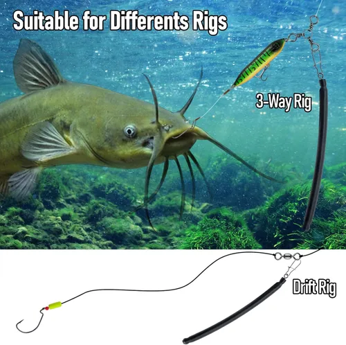 Miniatura 5 de Dr.Fish Paquete de 6 pesos de arrastre para pesca del gato, peso a la deriva de pesca de agua dulce, plomos de pesca en la parte inferior