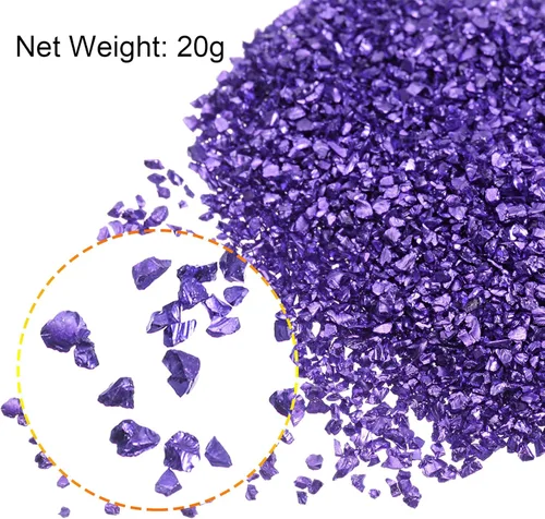 Miniatura 3 de uxcell Chips de vidrio triturado de 0.71 oz, vidrio metálico irregular con purpurina de 0.4 a 0.118 pulgadas para manualidades, manualidades