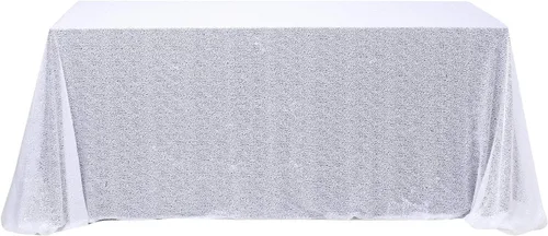 Miniatura 5 de BalsaCircle - Mantel rectangular negro de 90 x 156 pulgadas para bodas, fiestas, pasteles, postres, eventos, mantelería