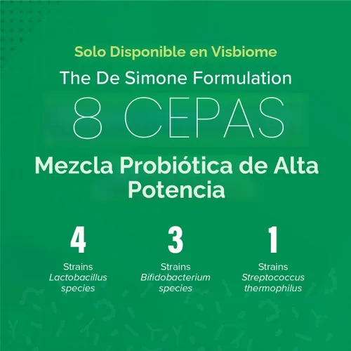Miniatura 6 de Visbiome probiótico de alta calidad, 60 cápsulas, 112.5 mil millones de especies