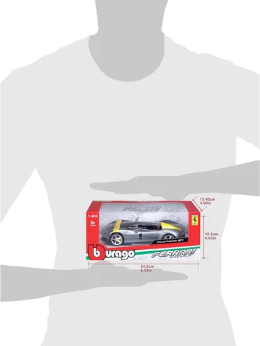Miniatura 8 de Bburago 1:24 R&P Ferrari Monza SP-1 - Gris