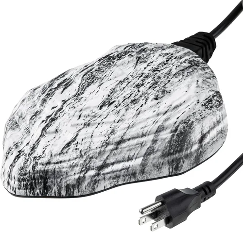 Miniatura 8 de Saillong Descongelador de baño para pájaros, roca calentada, sumergible de 80 W, calentador de agua de invierno controlado termostático con base