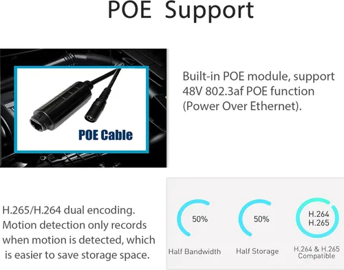 Miniatura 6 de HD 5MP pequeña cámara de seguridad IP IP POE, lente de zoom manual de 0.110-0.472 in, visión remota P2P, video CCTV, POE, mini cámara de vigilancia