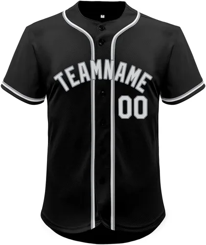 Miniatura 103 de Camiseta de béisbol de malla personalizada con botones y número de nombre cosido personalizado para hombres/mujeres/jóvenes