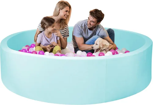 Miniatura 9 de Pozo de bolas de espuma para niños, alberca de bolas suaves para niños, piscina de bolas infantil, juguetes ideales para niños, 47 pulgadas gris