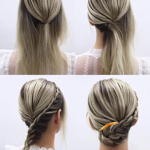 Miniatura 4 de 9 peines laterales para el cabello, estilo francés, de plástico ligero, 11/25/29, pinzas para el cabello para mujeres y niñas (clásico)