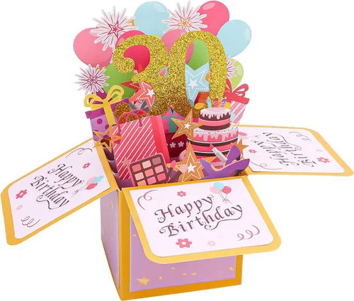 Miniatura 10 de CIEHER Tarjeta desplegable de cumpleaños número 13 para adolescentes, tarjeta de felicitación 3D única, regalos de cumpleaños para niñas y niños
