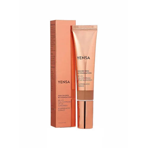 Miniatura 2 de YENSA BC Foundation - Base de cobertura completa, crema CC y BB en uno con SPF 40, enriquecida con ácido hialurónico y péptidos para hidratar