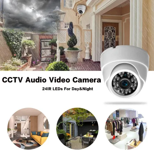 Miniatura 5 de CCTV 24ir LED 1/3 CCD 800tvl cámara audio interior de la bóveda D/n cámara de vigilancia de seguridad