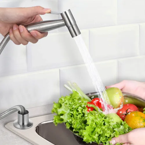 Miniatura 7 de Reemplazo del rociador de fregadero de cocina de acero inoxidable, cabezal rociador extraíble con manguera de 1.5 M, diámetro de interfaz de 1/2