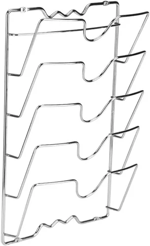 TOPINCN Soporte para tapa de olla, organizador de cocina de hierro, soporte para montaje en la puerta de la pared, estante de almacenamiento para