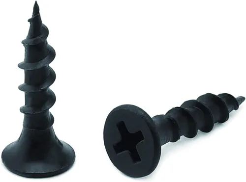 Miniatura 17 de Tornillo de madera de cabeza plana #8 x 5/8" con revestimiento de fosfato negro, 100 piezas, de autorroscado rápido, para paneles de yeso, de SG TZH