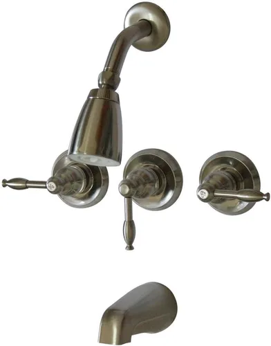 Miniatura 4 de Elements of Design Magellan EB235AL - Grifo de ducha y bañera de tres asas, bronce aceitado