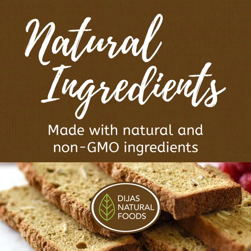 Miniatura 4 de DIJAS Natural Food s, Galleta de biscotti sin grasa, ingredientes naturales sin conservantes, delicioso aperitivo bajo en calorías (5 onzas)